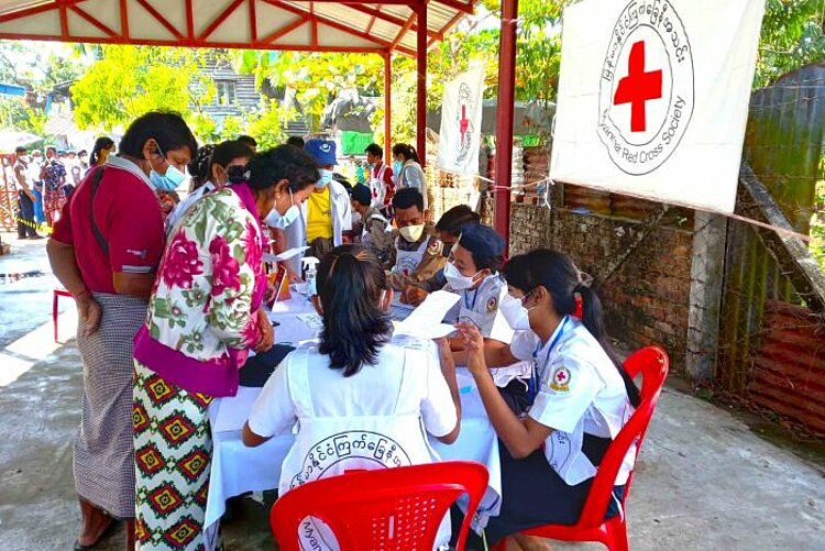 Bargeldhilfen in Myanmar 