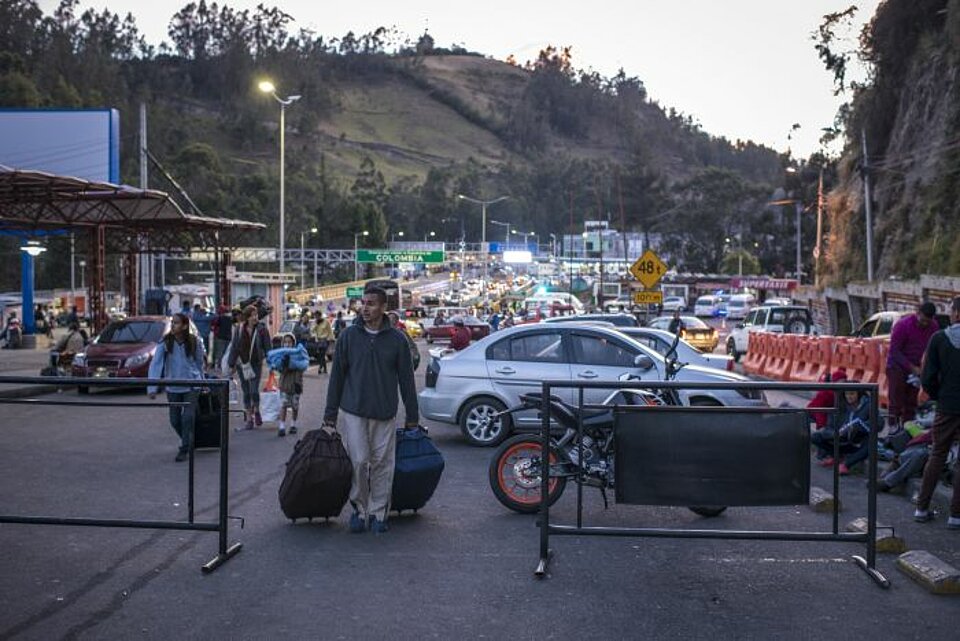 Migranten aus Venzuela auf der Fuchtroute