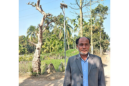 Portrait eines Dorfvorstehers in Bangladesch