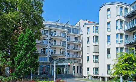 Außenansicht der Klinik Rotes Kreuz in Frankfurt am Main