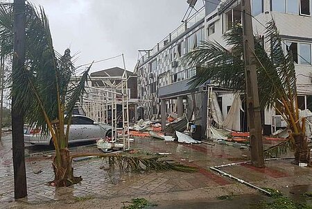 Schäden des Zyklon Idai in Beira, Mosambik