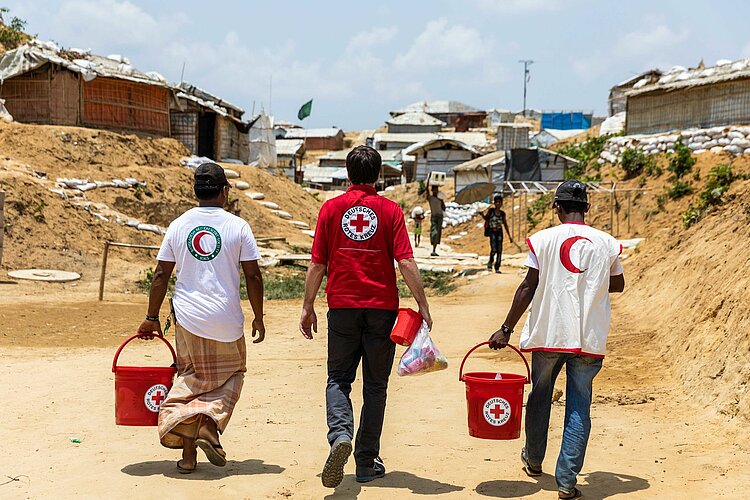 Das DRK hilft in Bangladesch bei der Registrierung von Geflüchteten in Cox's Bazar