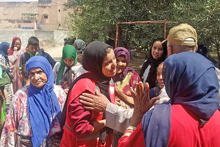 Marokkanischer Roter Halbmond unterstützt nach dem Erdbeben 