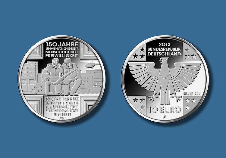 Von der 10-Euro-Münze zum Jubiläum wurden 1,4 Millionen Exemplare geprägt (BADV / DRK)