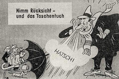 Broschüre "Vermeidet Erkältungskrankheiten" des DRK der DDR, um 1958 (DRK)