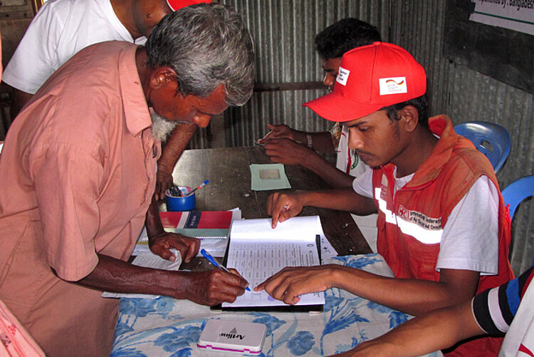 Bargeldhilfe in Bangladesch 