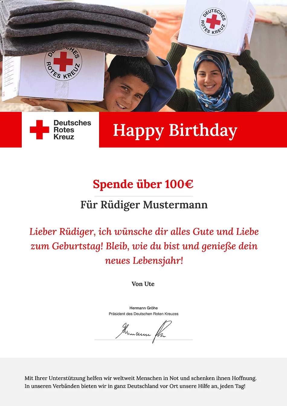 Spenden statt Schenken