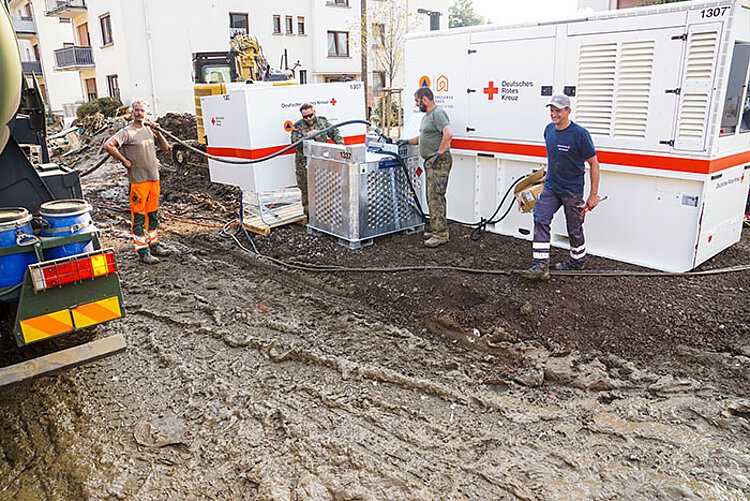 Stromerzeuger nach der Flut 