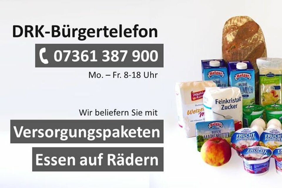 Werbeanzeige für DRK-Bürgertelefon des DRK-Kreisverband Aalen