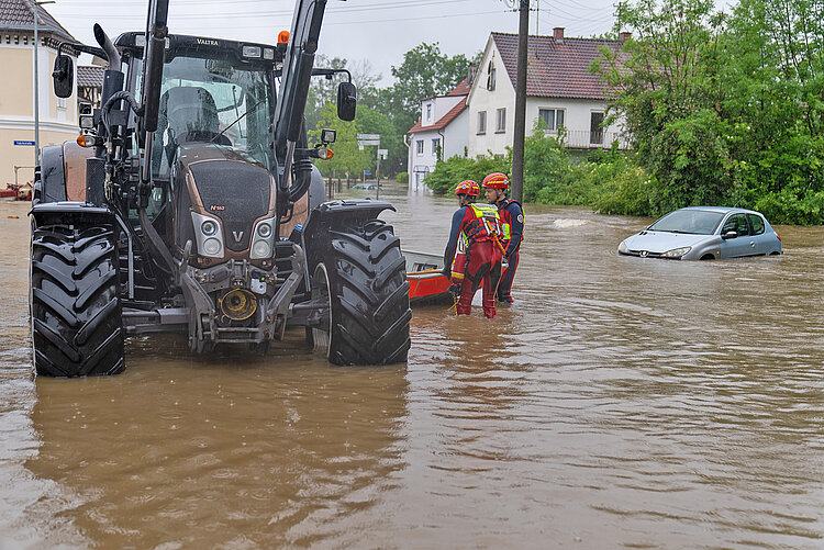 Team der Wasserwacht im Einsatz 
