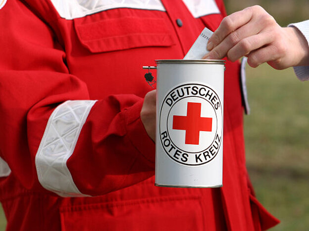 Deutsches Rotes Kreuz DRK, Werbekampagnen Werbung, Geld, sammeln, Logo, Wahrzeichen