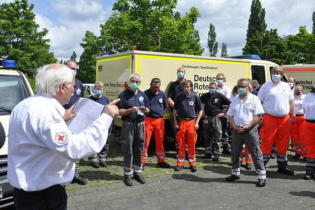 DRK Einsatz unter Einhaltung der Vorschrift Krisenmanagement