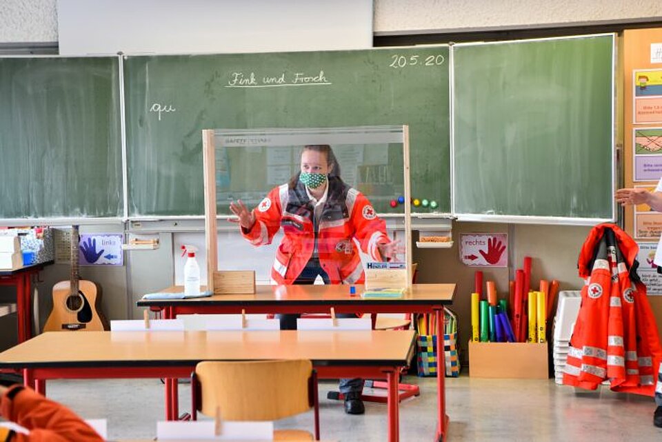 Hygieneunterweisung an einer Schulen