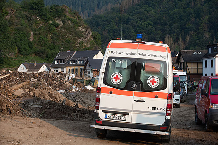 DRK-Hilfseinsatz nach dem Hochwasser in Deutschland 