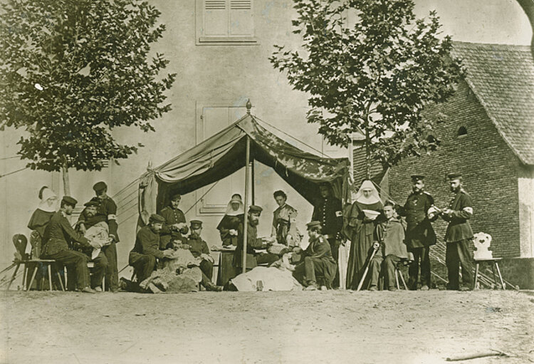 Lazarett der Badischen Division bei Straßburg 1870 (DRK)