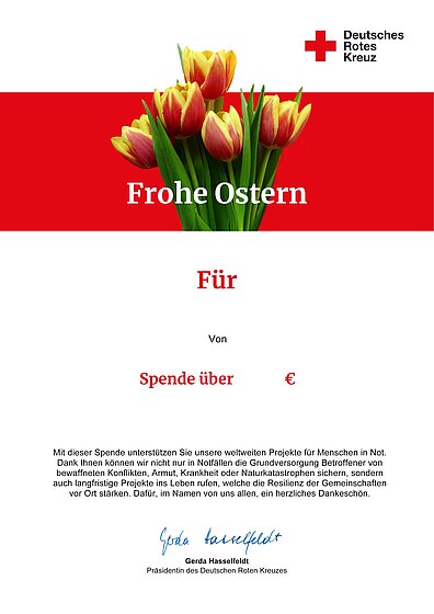 Spendenkarte zu Motiv 2 für Ostern