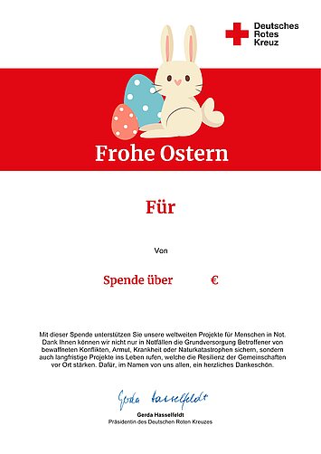 Spendenkarte zu Motiv 3 für Ostern