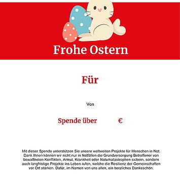Spendenkarte zu Motiv 2 für Ostern