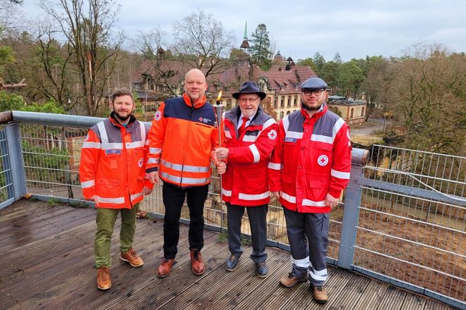 DRK-Fackel Übergabe vom KV Brandenburg/Havel and den KV Fläming-Spreewald