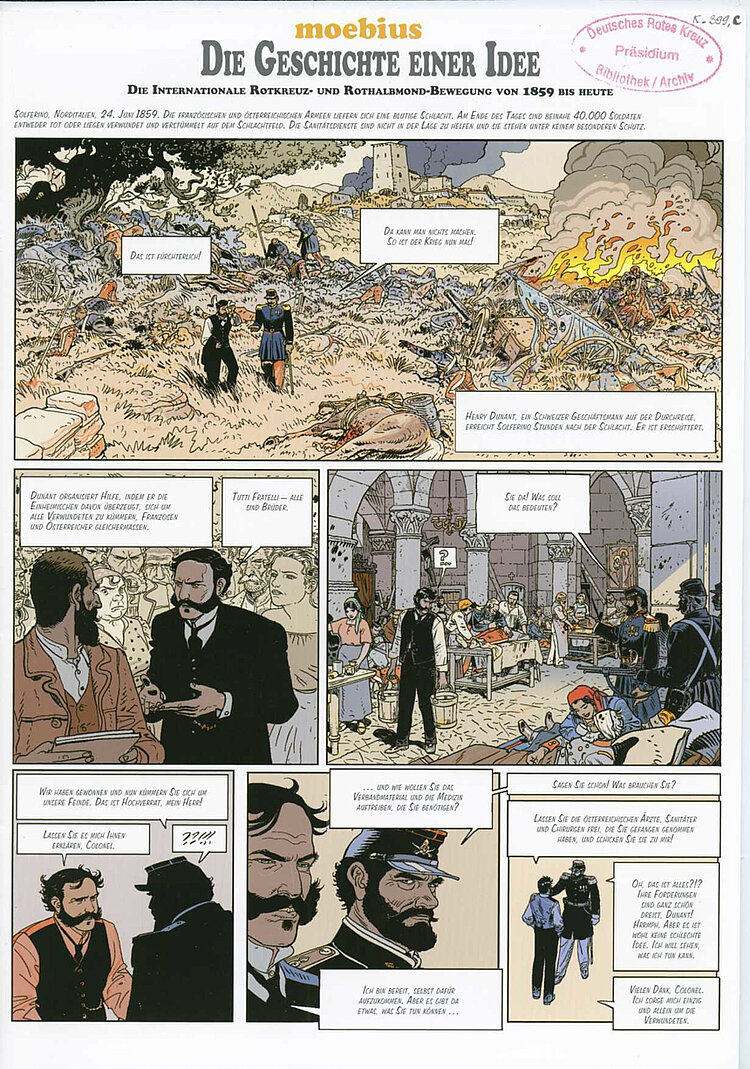 Comic "Die Geschichte einer Idee" - Über die Internationale Rotkreuzbewegung (Jean Giraud / IKRK)