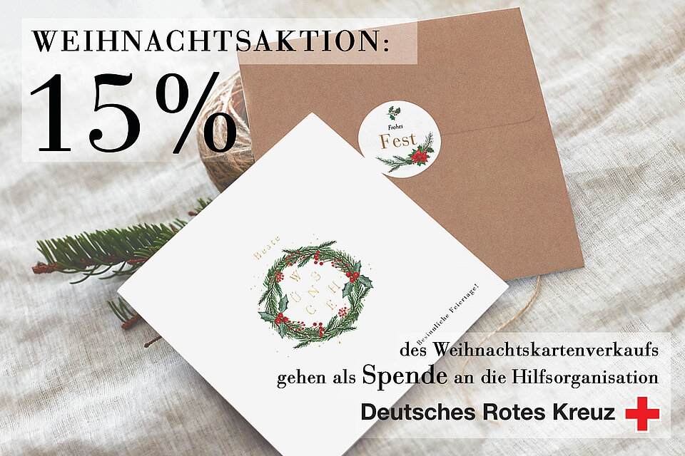 Weihnachtskarte von cottonbird mit Spende an das DRK 