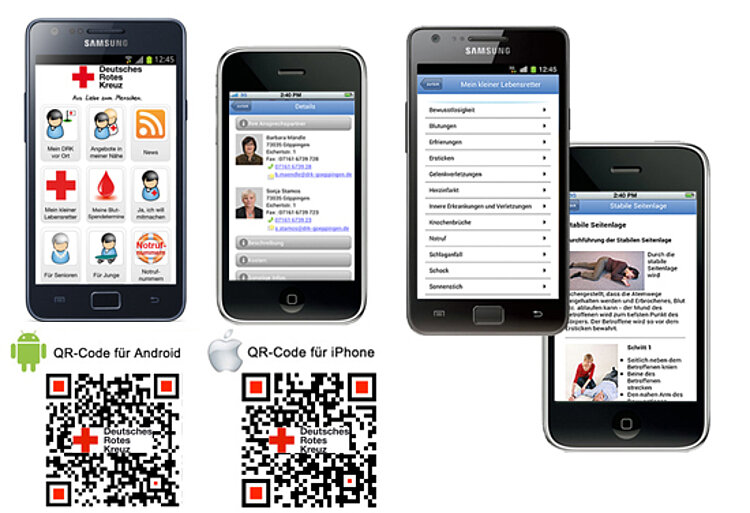 QR-Codes für iPhone- und Android-Geräte