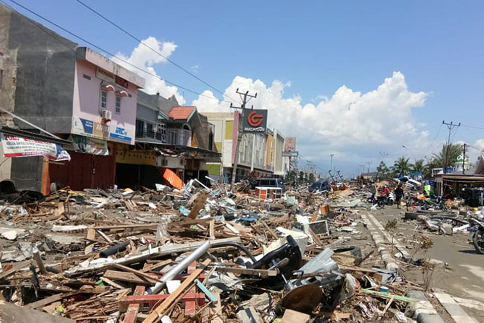 Große Zerstörungen auf Sulawesi
