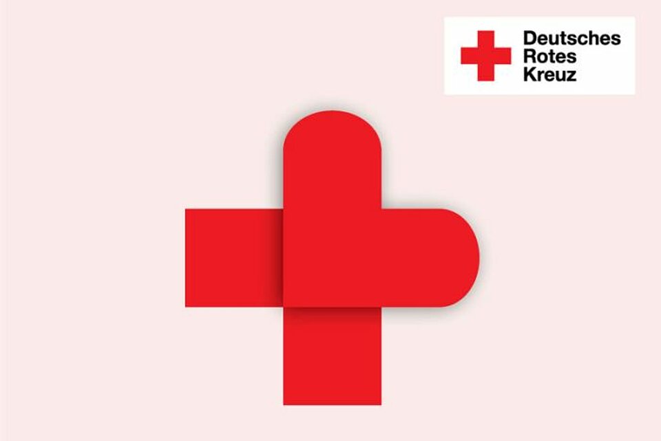 Danke-Herz als Rotes Kreuz Logo