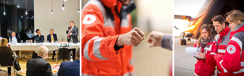 DRK-Dialogforum Collage mit 3 DRK-Motiven