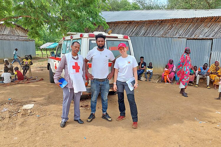 Team des Roten Kreuzes in Äthiopien 