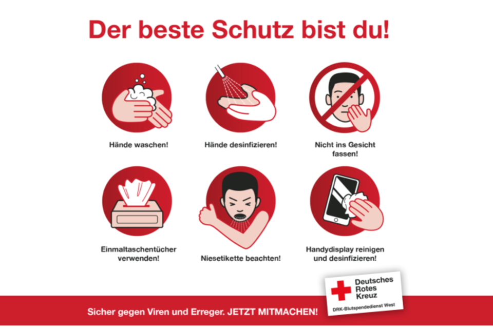 Anleitung zum Schutz vor dem Coronavirus