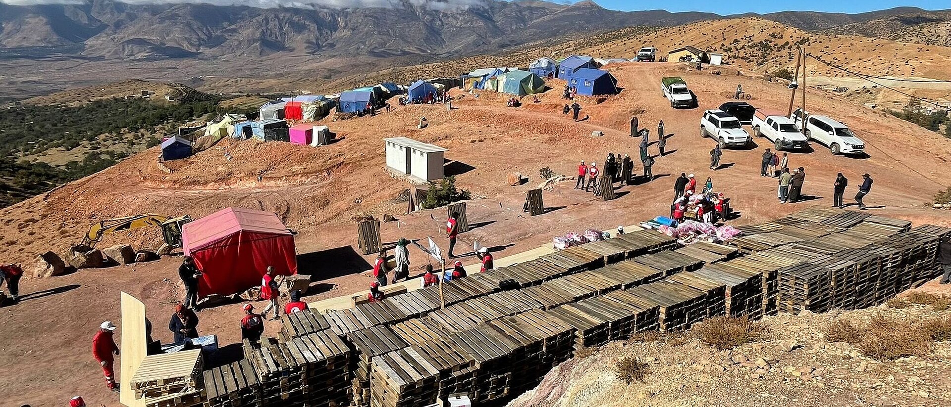 Foto einer Region in Marokko in der DRK Hilfsmaßnahmen stattfinden