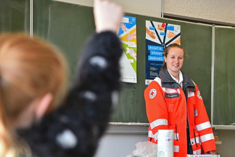 Hygieneunterweisung an einer Schulen