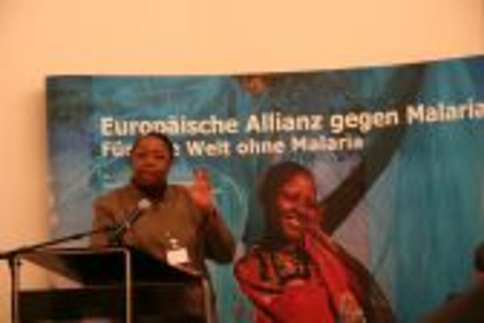 Awa Marie Coll-Seck, Geschäftsführerin der Roll Back Malaria-Partnerschaft, bei der Vorstellung des Malaria-Aktionsplans in Berlin