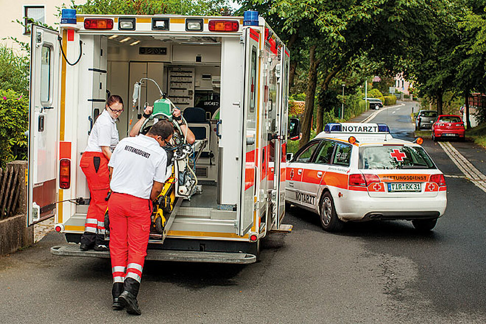 Rettungskräfte im Einsatz