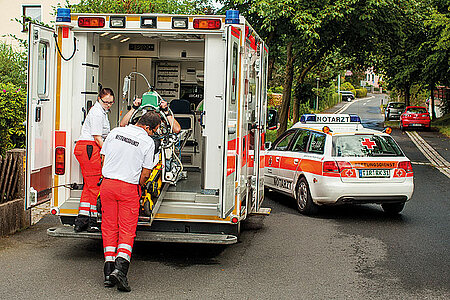 Rettungskräfte im Einsatz