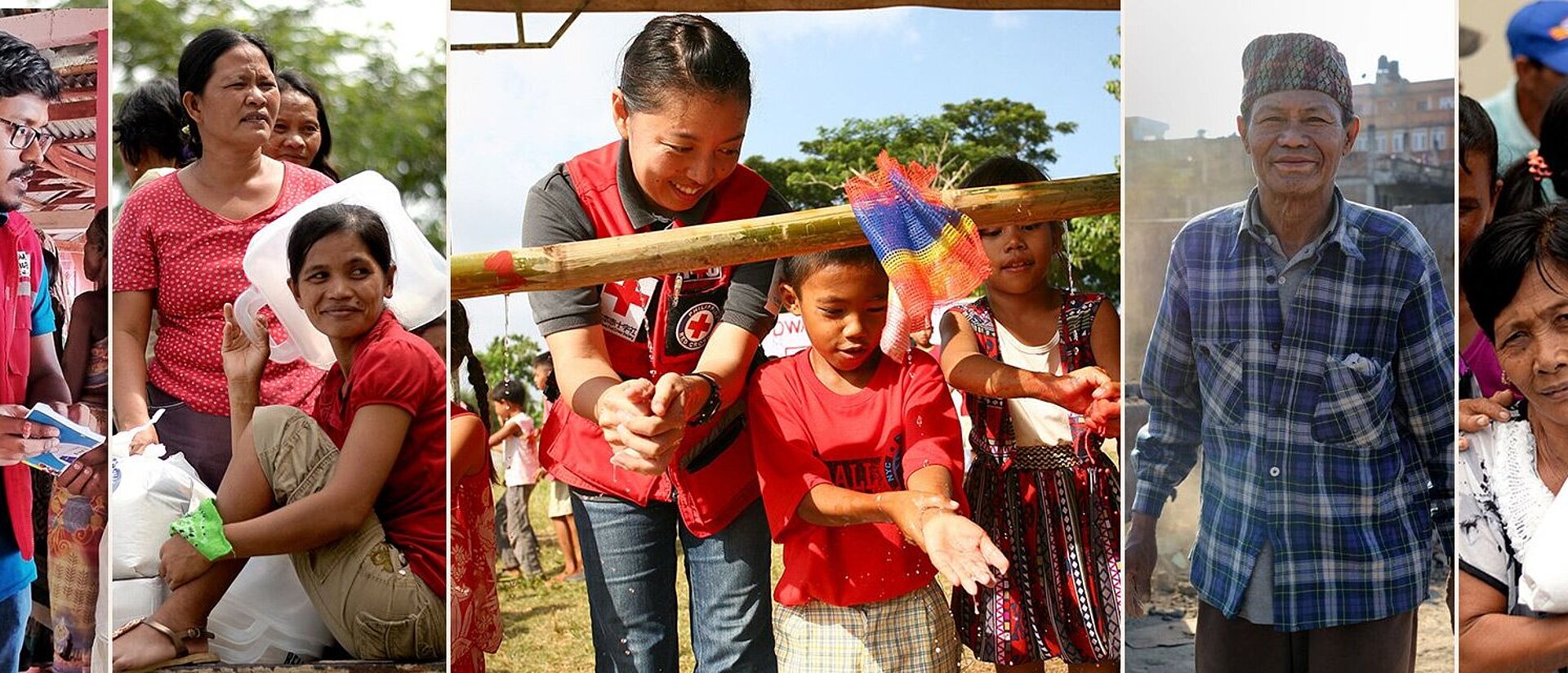Collage of beneficiaries in Asia
