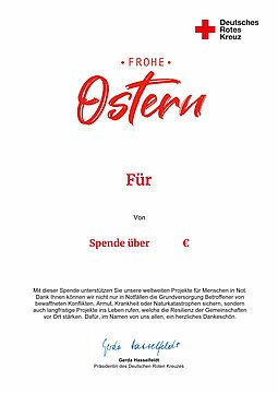 Spendenkarte zu Motiv 1 für Ostern