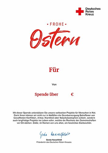 Spendenkarte zu Motiv 1 für Ostern