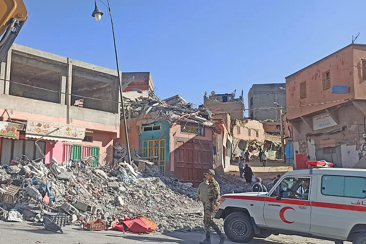 Rettungseinsatz nach dem Erdbeben in Marokko 