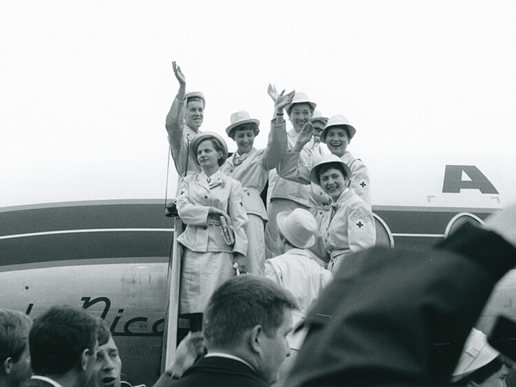 Abflug in Köln am 08. September 1966 (O.J.Müller / DRK)