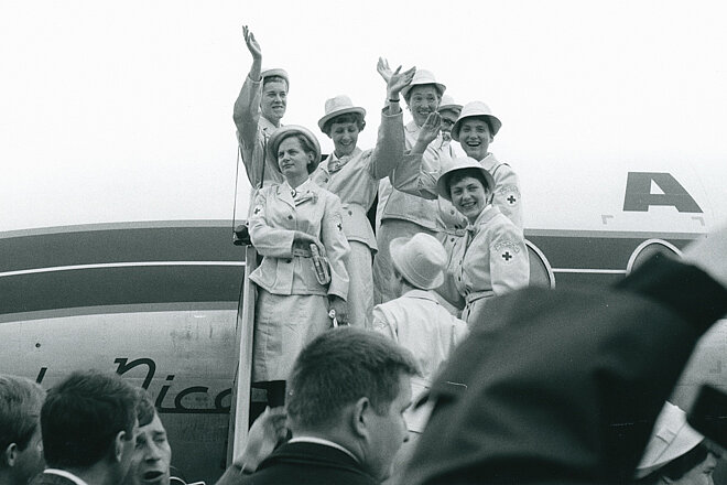 Abflug in Köln am 08. September 1966 (O.J.Müller / DRK)