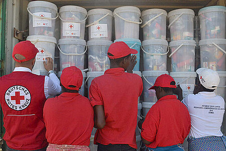 Freiwillige des Mosambikanischen Roten Kreuzes