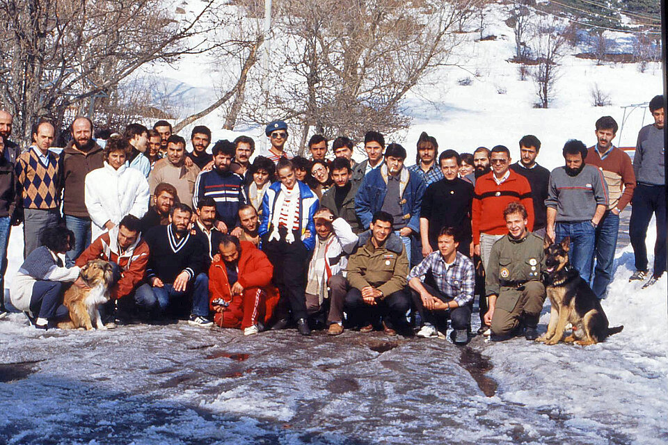 Gruppenbild im Schnee