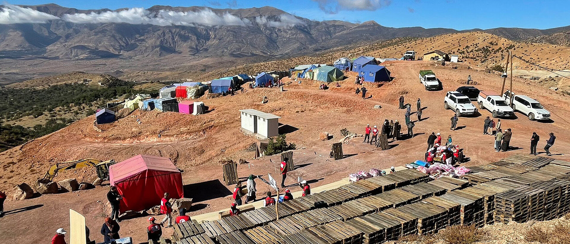 Hilfsaktion im Erdbebengebiet, Marokko 