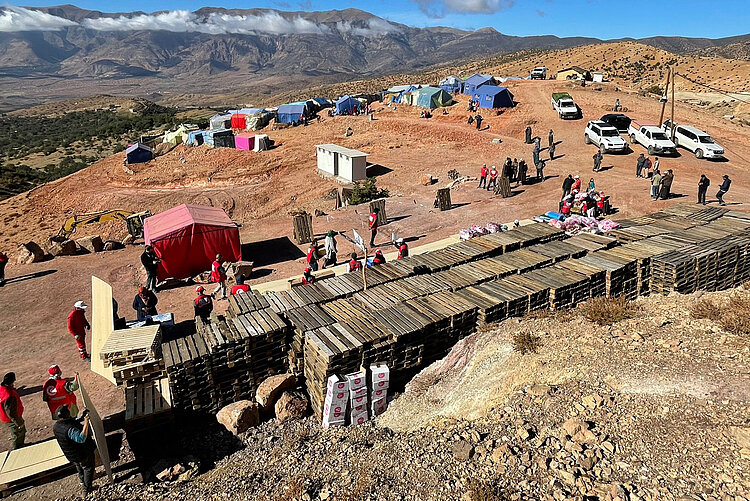 Hilfsaktion im Erdbebengebiet, Marokko 