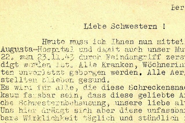 Ausschnitt Brief von Cläre Port