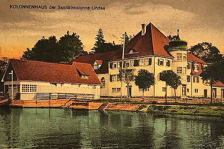 Historische Postkarte vom Kolonnenhaus Lindau