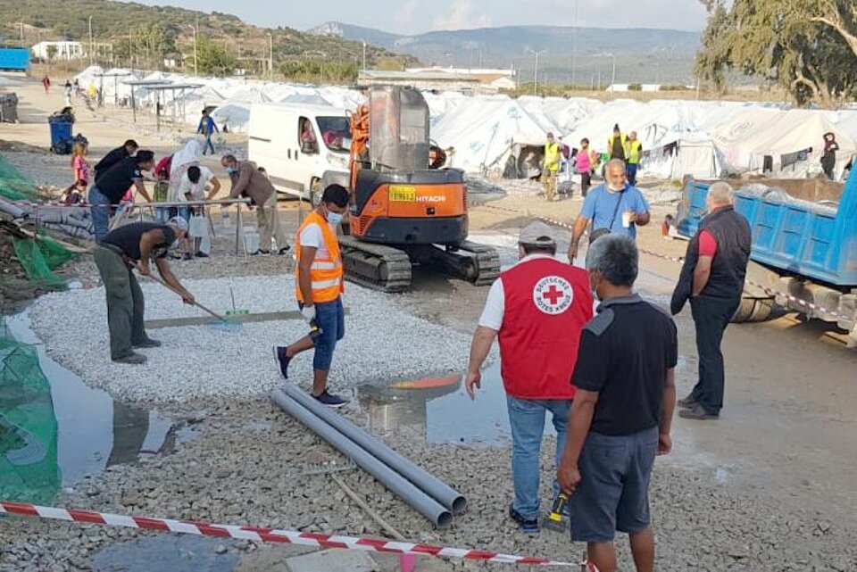 DRK verbessert Wasser- und Hygieneversorgung in Kara Tepe