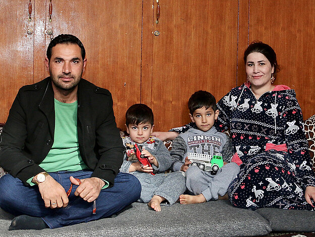 Familien mit zwei Kindern im Irak